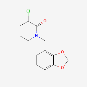 N-(1,3-Benzodioxol-4-ylmethyl)-2-chloro-N-ethylpropanamide