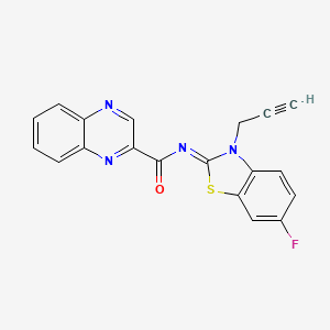 molecular formula C19H11FN4OS B2422264 (Z)-N-(6-fluoro-3-(prop-2-yn-1-yl)benzo[d]thiazol-2(3H)-ylidene)quinoxaline-2-carboxamide CAS No. 1173605-64-5