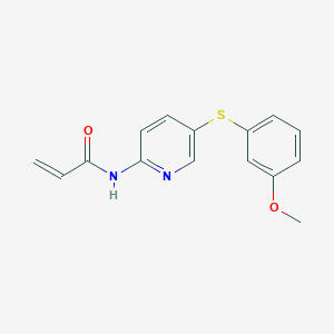 molecular formula C15H14N2O2S B2422267 N-[5-(3-Methoxyphenyl)sulfanylpyridin-2-yl]prop-2-enamide CAS No. 2305480-42-4