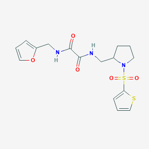 N1-(furan-2-ylmethyl)-N2-((1-(thiophen-2-ylsulfonyl)pyrrolidin-2-yl)methyl)oxalamide