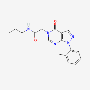 2-[1-(2-methylphenyl)-4-oxopyrazolo[3,4-d]pyrimidin-5-yl]-N-propylacetamide