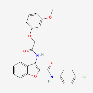 N-(4-chlorophenyl)-3-(2-(3-methoxyphenoxy)acetamido)benzofuran-2-carboxamide