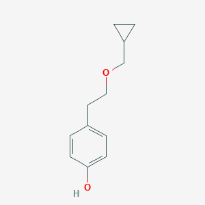 molecular formula C12H16O2 B024223 4-[2-(Cyclopropylmethoxy)ethyl]phenol CAS No. 63659-16-5