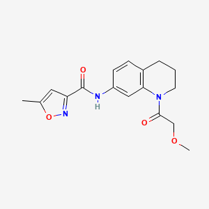 molecular formula C17H19N3O4 B2422304 N-(1-(2-methoxyacetyl)-1,2,3,4-tetrahydroquinolin-7-yl)-5-methylisoxazole-3-carboxamide CAS No. 1206986-30-2