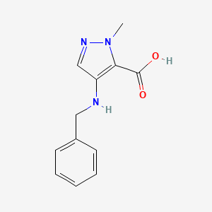 molecular formula C12H13N3O2 B2422310 4-(Benzylamino)-1-methyl-1H-pyrazole-5-carboxylic acid CAS No. 1006954-19-3