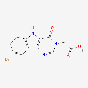 2-(8-Bromo-4-oxo-5H-pyrimido[5,4-b]indol-3-yl)acetic acid