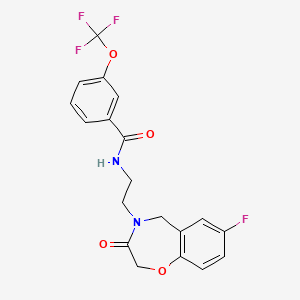 N-(2-(7-fluoro-3-oxo-2,3-dihydrobenzo[f][1,4]oxazepin-4(5H)-yl)ethyl)-3-(trifluoromethoxy)benzamide
