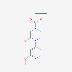 molecular formula C15H21N3O4 B2422313 Tert-butyl 4-(2-methoxypyridin-4-yl)-3-oxopiperazine-1-carboxylate CAS No. 2380099-20-5