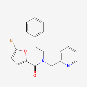 molecular formula C19H17BrN2O2 B2422316 5-bromo-N-phenethyl-N-(pyridin-2-ylmethyl)furan-2-carboxamide CAS No. 1351635-17-0