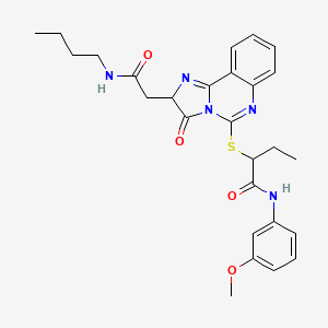 2-((2-(2-(butylamino)-2-oxoethyl)-3-oxo-2,3-dihydroimidazo[1,2-c]quinazolin-5-yl)thio)-N-(3-methoxyphenyl)butanamide