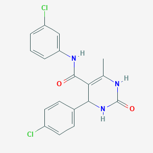 N-(3-chlorophenyl)-4-(4-chlorophenyl)-6-methyl-2-oxo-1,2,3,4-tetrahydropyrimidine-5-carboxamide