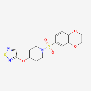 1-(2,3-Dihydro-1,4-benzodioxine-6-sulfonyl)-4-(1,2,5-thiadiazol-3-yloxy)piperidine