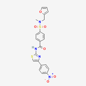 4-(N-(furan-2-ylmethyl)-N-methylsulfamoyl)-N-(4-(4-nitrophenyl)thiazol-2-yl)benzamide