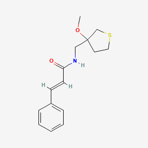 molecular formula C15H19NO2S B2422331 N-((3-methoxytetrahydrothiophen-3-yl)methyl)cinnamamide CAS No. 1448140-76-8