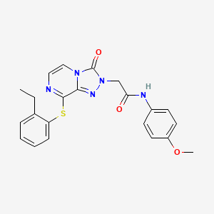 2-(8-((2-ethylphenyl)thio)-3-oxo-[1,2,4]triazolo[4,3-a]pyrazin-2(3H)-yl)-N-(4-methoxyphenyl)acetamide