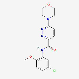 molecular formula C16H17ClN4O3 B2422344 N-(5-chloro-2-methoxyphenyl)-6-morpholinopyridazine-3-carboxamide CAS No. 1396785-82-2