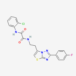 N1-(2-chlorophenyl)-N2-(2-(2-(4-fluorophenyl)thiazolo[3,2-b][1,2,4]triazol-6-yl)ethyl)oxalamide