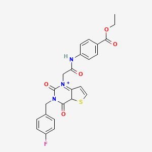 ethyl 4-(2-{3-[(4-fluorophenyl)methyl]-2,4-dioxo-1H,2H,3H,4H-thieno[3,2-d]pyrimidin-1-yl}acetamido)benzoate