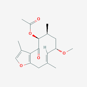 [(5S,6S,8S,9E)-8-Methoxy-3,6,10-trimethyl-4-oxo-6,7,8,11-tetrahydro-5H-cyclodeca[b]furan-5-yl] acetate