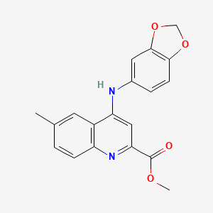 N-(4-fluorophenyl)-3-{[5-(3-fluorophenyl)pyrimidin-2-yl]amino}benzamide