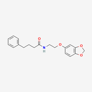 N-(2-(benzo[d][1,3]dioxol-5-yloxy)ethyl)-4-phenylbutanamide