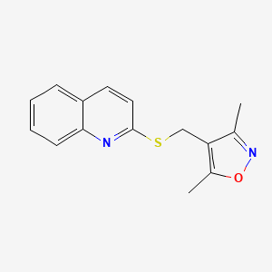 3,5-Dimethyl-4-((quinolin-2-ylthio)methyl)isoxazole