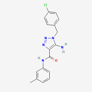 molecular formula C17H16ClN5O B2422377 5-amino-1-(4-chlorobenzyl)-N-(3-methylphenyl)-1H-1,2,3-triazole-4-carboxamide CAS No. 900013-54-9