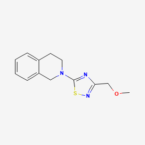 molecular formula C13H15N3OS B2422382 5-(3,4-Dihydro-1H-isoquinolin-2-yl)-3-(methoxymethyl)-1,2,4-thiadiazole CAS No. 2415569-78-5