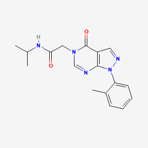 2-[1-(2-methylphenyl)-4-oxopyrazolo[3,4-d]pyrimidin-5-yl]-N-propan-2-ylacetamide