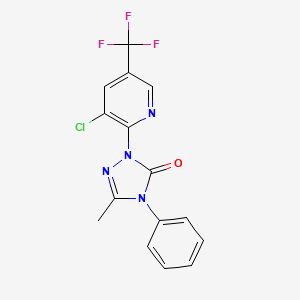 2-[3-chloro-5-(trifluoromethyl)-2-pyridinyl]-5-methyl-4-phenyl-2,4-dihydro-3H-1,2,4-triazol-3-one
