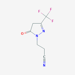 3-[5-oxo-3-(trifluoromethyl)-4,5-dihydro-1H-pyrazol-1-yl]propanenitrile