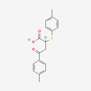 4-(4-Methylphenyl)-2-[(4-methylphenyl)sulfanyl]-4-oxobutanoic acid