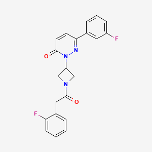 6-(3-Fluorophenyl)-2-[1-[2-(2-fluorophenyl)acetyl]azetidin-3-yl]pyridazin-3-one