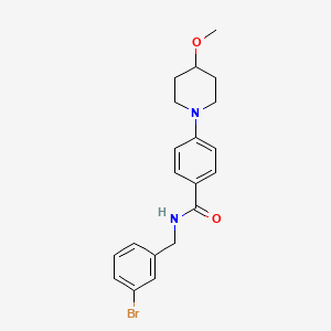 molecular formula C20H23BrN2O2 B2422402 N-[(3-bromophenyl)methyl]-4-(4-methoxypiperidin-1-yl)benzamide CAS No. 2034442-52-7