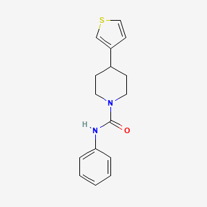 molecular formula C16H18N2OS B2422408 N-phenyl-4-(thiophen-3-yl)piperidine-1-carboxamide CAS No. 1396749-66-8
