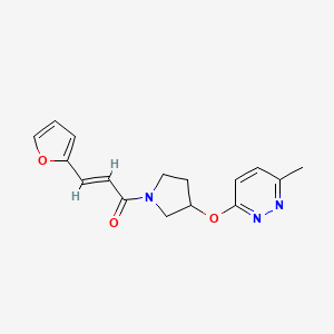 (E)-3-(furan-2-yl)-1-(3-((6-methylpyridazin-3-yl)oxy)pyrrolidin-1-yl)prop-2-en-1-one