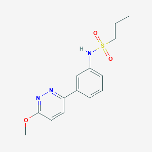 N-[3-(6-methoxypyridazin-3-yl)phenyl]propane-1-sulfonamide