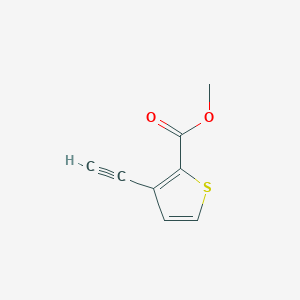molecular formula C8H6O2S B2422413 Methyl 3-ethynylthiophene-2-carboxylate CAS No. 1800082-83-0