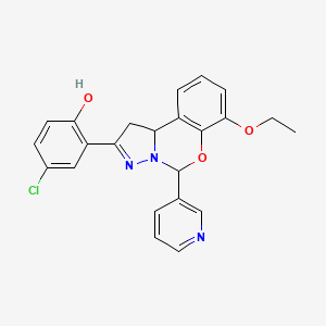 4-chloro-2-(7-ethoxy-5-(pyridin-3-yl)-5,10b-dihydro-1H-benzo[e]pyrazolo[1,5-c][1,3]oxazin-2-yl)phenol