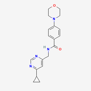 molecular formula C19H22N4O2 B2422432 N-((6-cyclopropylpyrimidin-4-yl)methyl)-4-morpholinobenzamide CAS No. 2189498-26-6