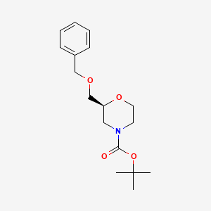 molecular formula C17H25NO4 B2422438 (s)-Tert-butyl 2-((benzyloxy)methyl)morpholine-4-carboxylate CAS No. 911223-10-4