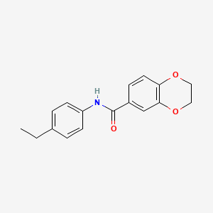 molecular formula C17H17NO3 B2422444 N-(4-ethylphenyl)-2,3-dihydro-1,4-benzodioxine-6-carboxamide CAS No. 625407-03-6