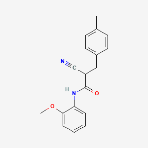 molecular formula C18H18N2O2 B2422447 2-cyano-N-(2-methoxyphenyl)-3-(4-methylphenyl)propanamide CAS No. 505065-25-8