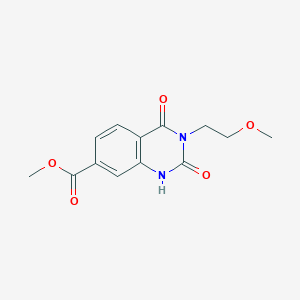 molecular formula C13H14N2O5 B2422449 Methyl 3-(2-methoxyethyl)-2,4-dioxo-1,2,3,4-tetrahydroquinazoline-7-carboxylate CAS No. 892289-33-7