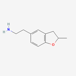 molecular formula C11H15NO B2422465 2-(2-Methyl-2,3-dihydro-1-benzofuran-5-YL)ethan-1-amine CAS No. 1368492-15-2