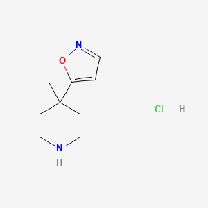 molecular formula C9H15ClN2O B2422468 4-异噁唑-5-基-4-甲基哌啶盐酸盐 CAS No. 1858251-48-5