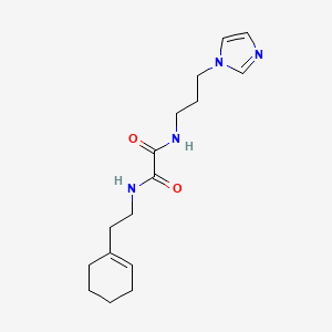 molecular formula C16H24N4O2 B2422494 N1-(3-(1H-imidazol-1-yl)propyl)-N2-(2-(cyclohex-1-en-1-yl)ethyl)oxalamide CAS No. 1211827-34-7