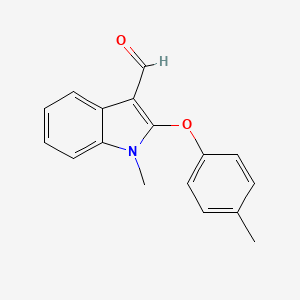 molecular formula C17H15NO2 B2422495 1-methyl-2-(4-methylphenoxy)-1H-indole-3-carbaldehyde CAS No. 338416-21-0