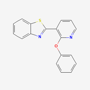 molecular formula C18H12N2OS B2422514 2-(2-Phenoxypyridin-3-yl)-1,3-benzothiazole CAS No. 337920-62-4