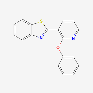 molecular formula C18H12N2OS B2422514 2-(2-Phenoxy-3-pyridinyl)-1,3-benzothiazole CAS No. 337920-62-4